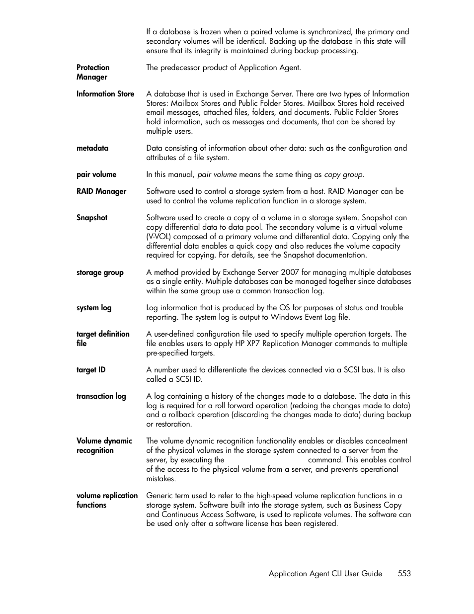 HP XP Array Manager Software User Manual | Page 553 / 564