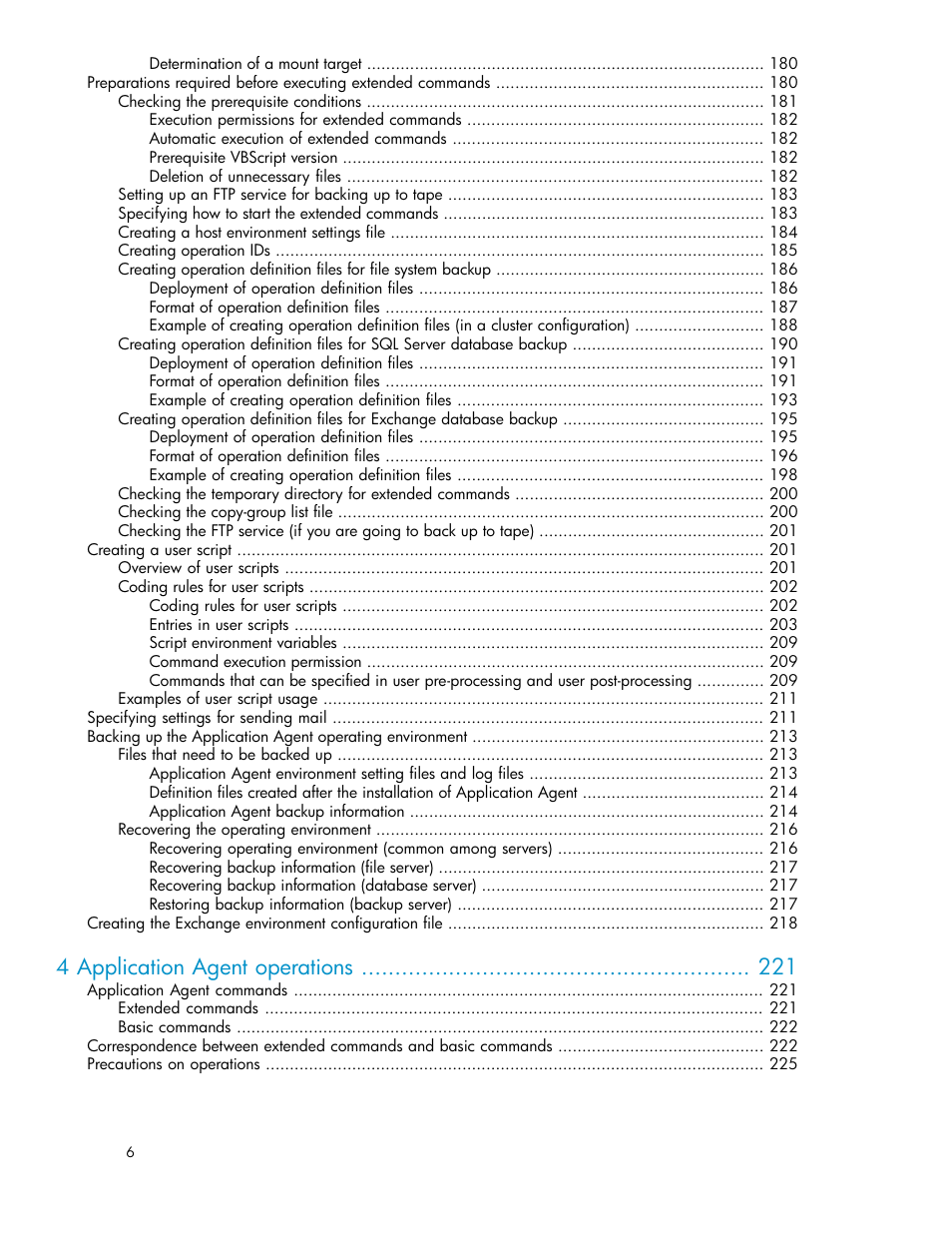 4 application agent operations | HP XP Array Manager Software User Manual | Page 6 / 564