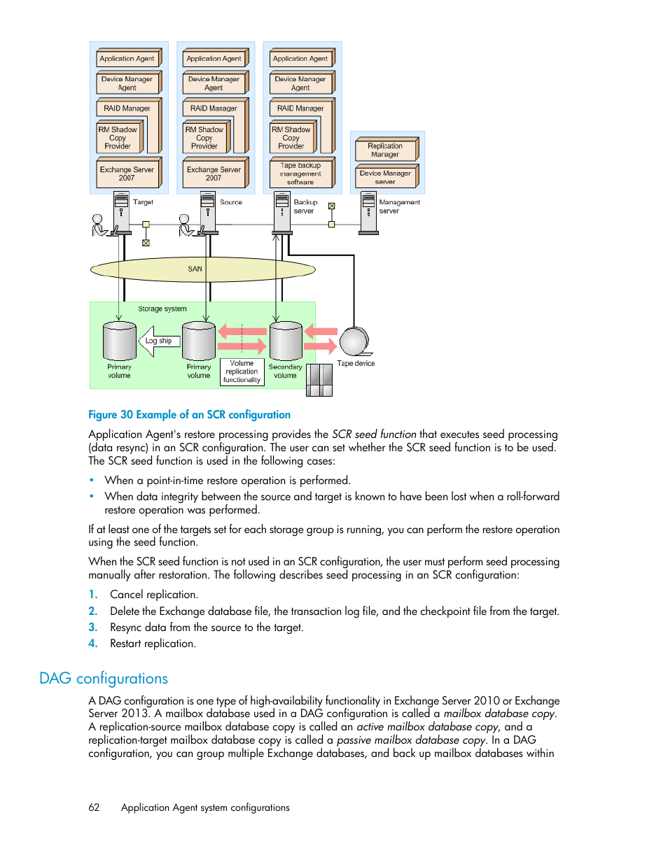 Dag configurations, Example of an scr configuration | HP XP Array Manager Software User Manual | Page 62 / 564