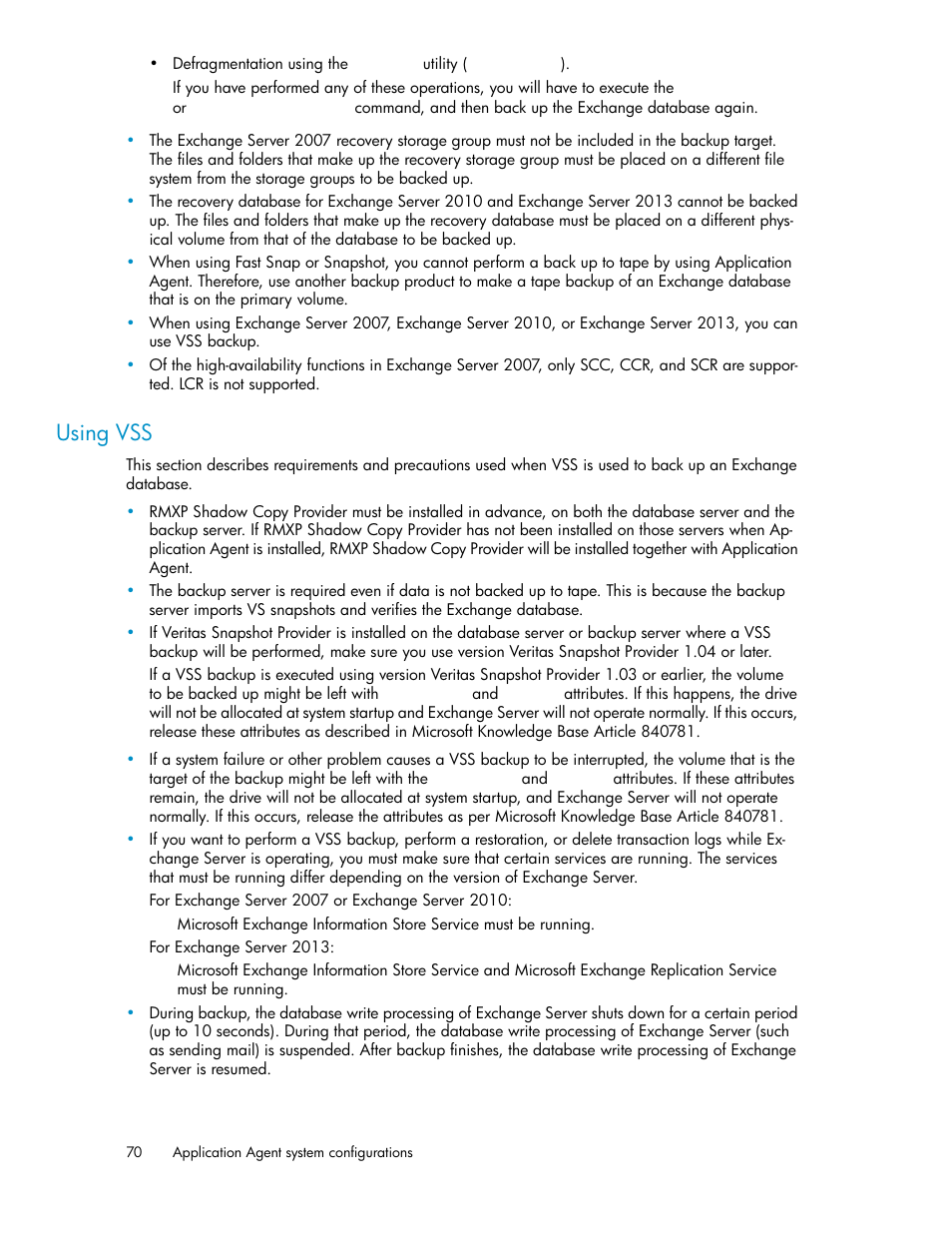 Using vss | HP XP Array Manager Software User Manual | Page 70 / 564