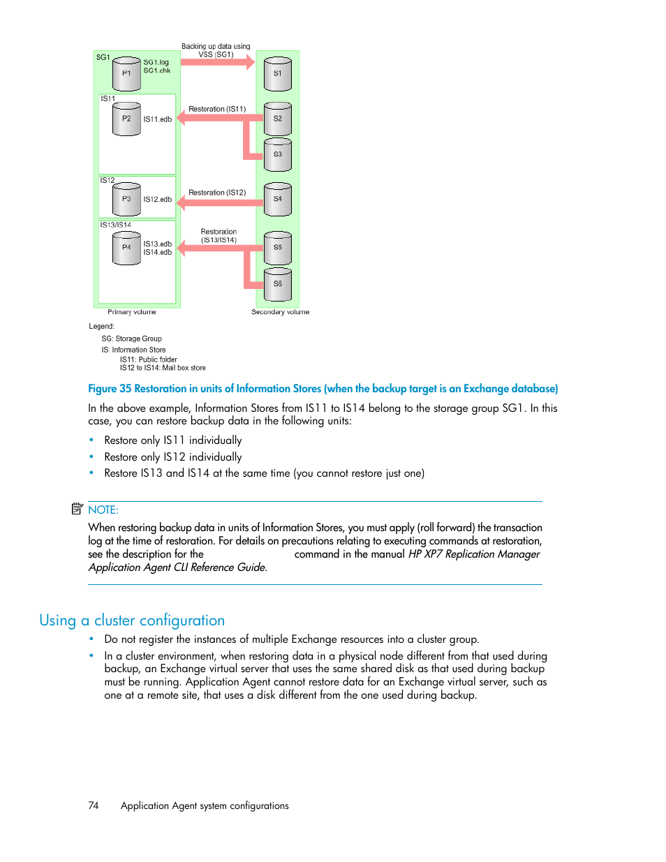 Using a cluster configuration | HP XP Array Manager Software User Manual | Page 74 / 564