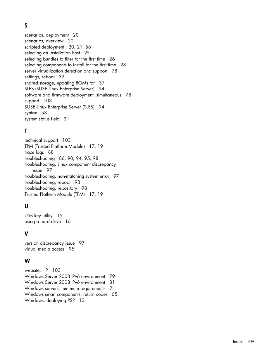 HP ProLiant Support Pack User Manual | Page 109 / 109