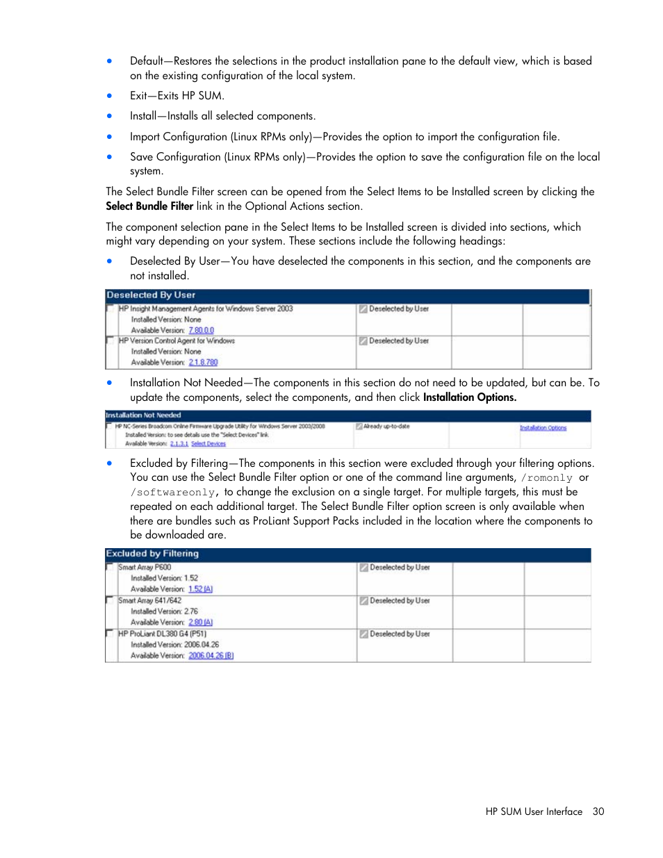 HP ProLiant Support Pack User Manual | Page 30 / 109