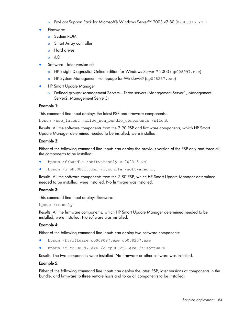 HP ProLiant Support Pack User Manual | Page 64 / 109