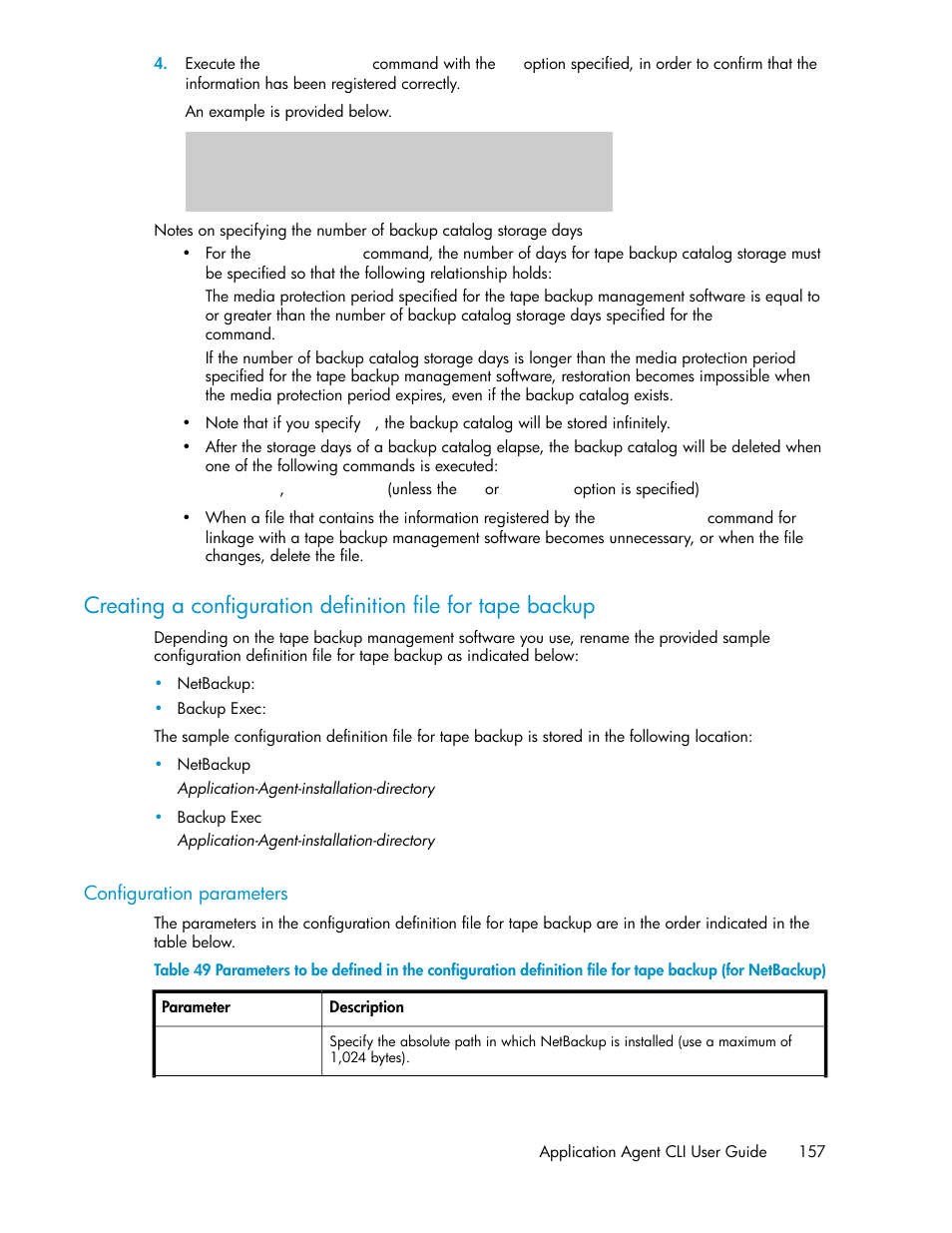 Configuration parameters | HP XP Command View Advanced Edition Software User Manual | Page 157 / 580