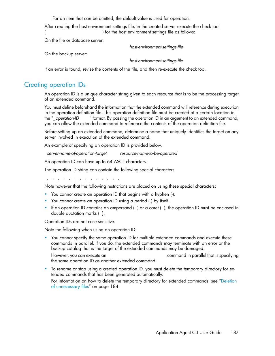 Creating operation ids | HP XP Command View Advanced Edition Software User Manual | Page 187 / 580