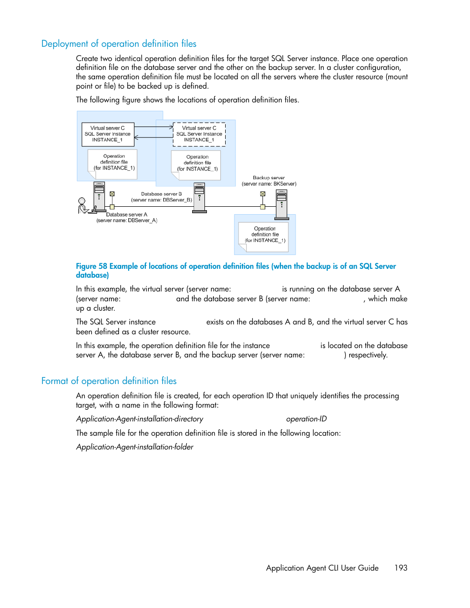 Deployment of operation definition files, Format of operation definition files, 193 format of operation definition files | HP XP Command View Advanced Edition Software User Manual | Page 193 / 580