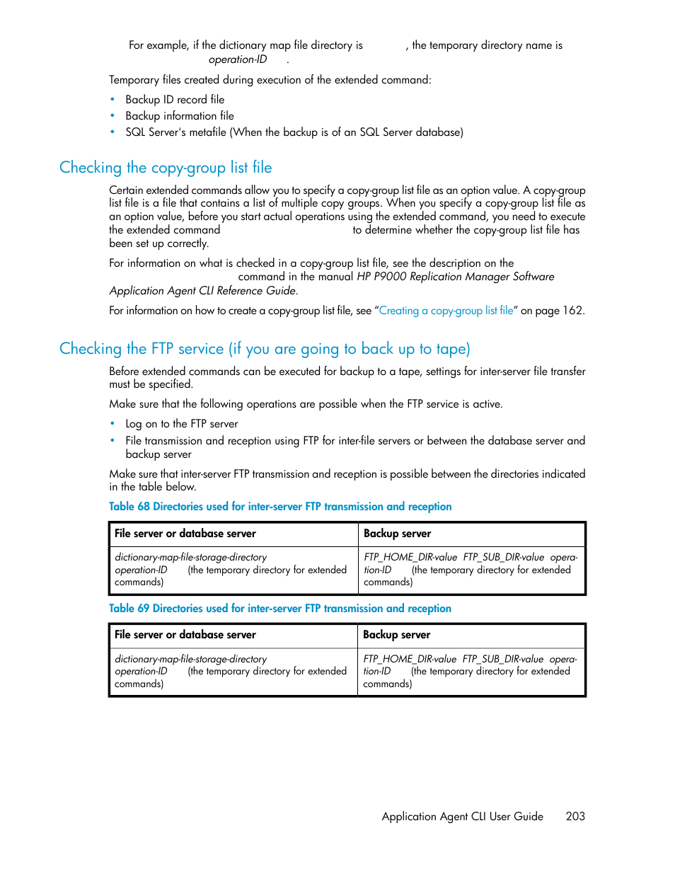 Checking the copy-group list file, Checking the copy- group list file | HP XP Command View Advanced Edition Software User Manual | Page 203 / 580