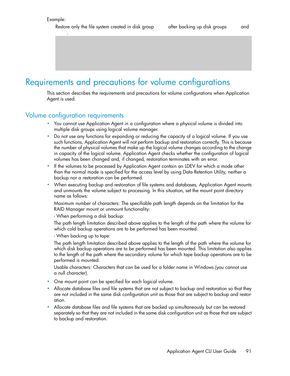 Volume configuration requirements | HP XP Command View Advanced Edition Software User Manual | Page 91 / 580