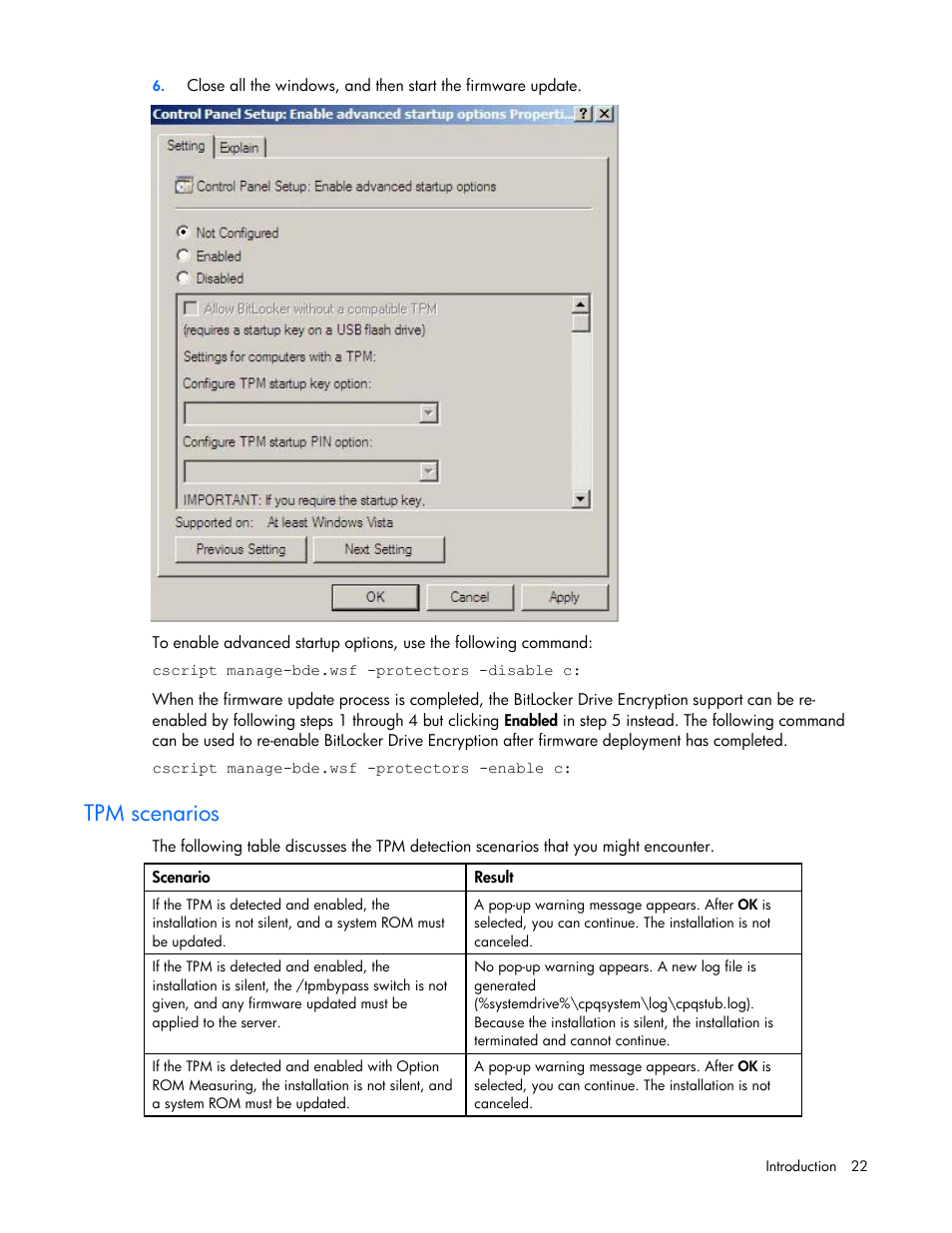 Tpm scenarios | HP Integrity rx2660 Servers User Manual | Page 22 / 124