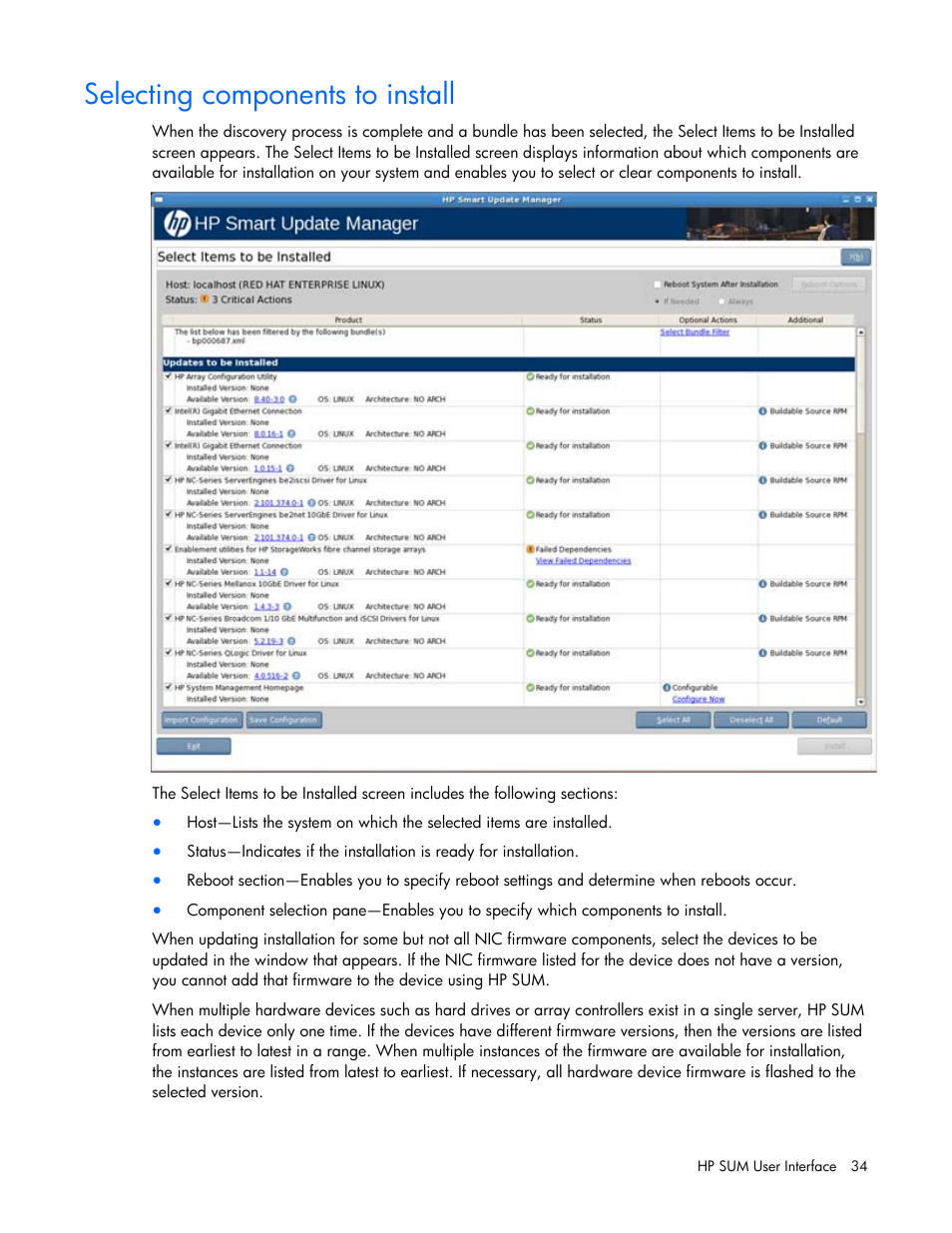 Selecting components to install | HP Integrity rx2660 Servers User Manual | Page 34 / 124