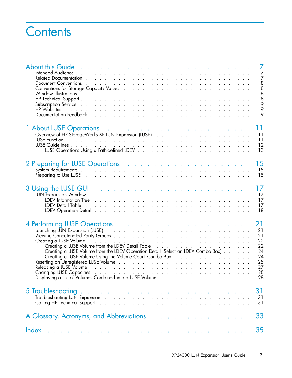 HP XP20000XP24000 Disk Array User Manual | Page 3 / 36