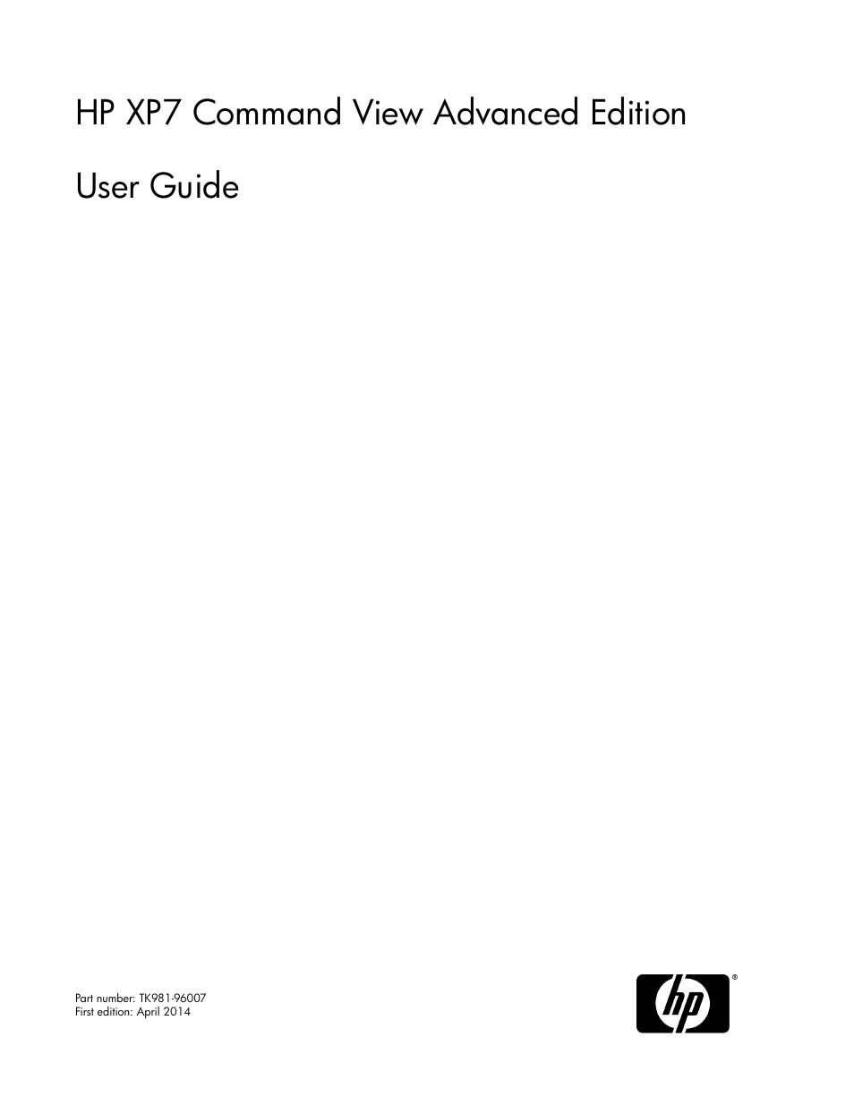 HP XP Array Manager Software User Manual | 282 pages