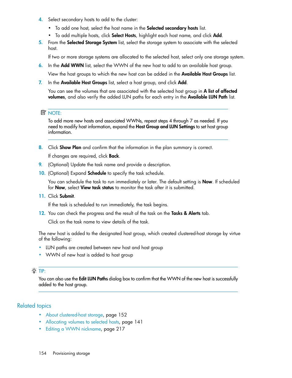 HP XP Array Manager Software User Manual | Page 154 / 282