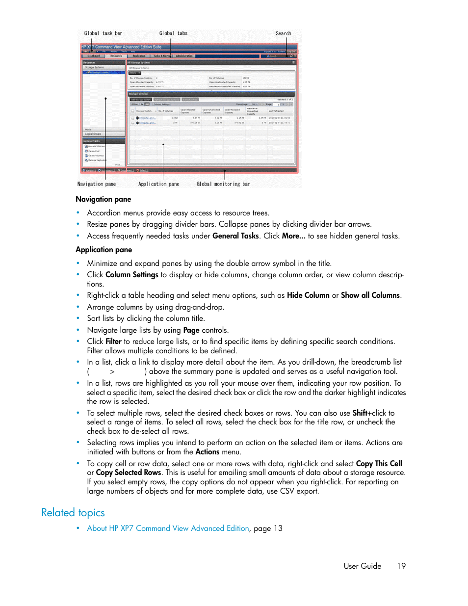 Related topics | HP XP Array Manager Software User Manual | Page 19 / 282