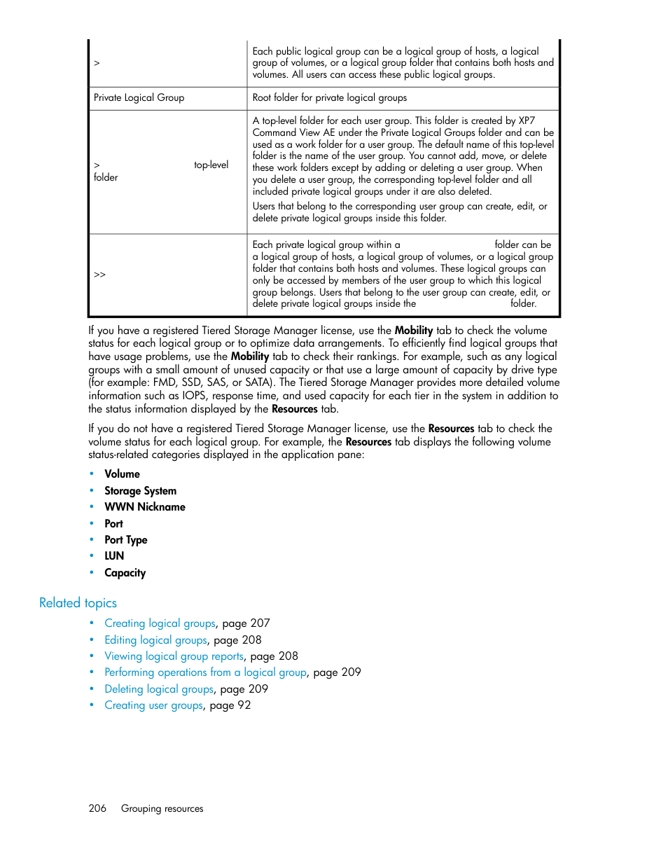 HP XP Array Manager Software User Manual | Page 206 / 282