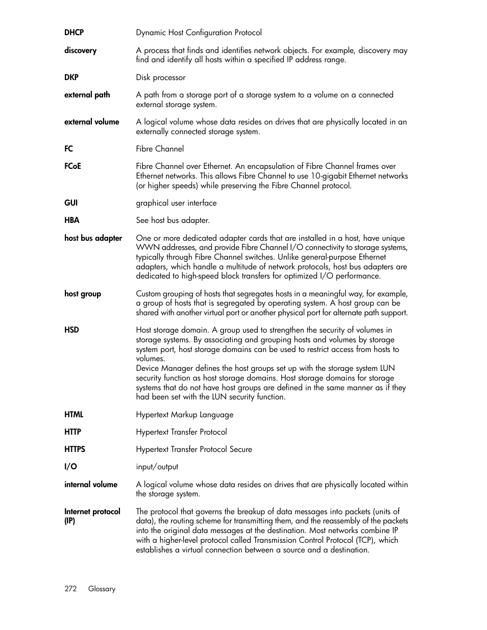 HP XP Array Manager Software User Manual | Page 272 / 282