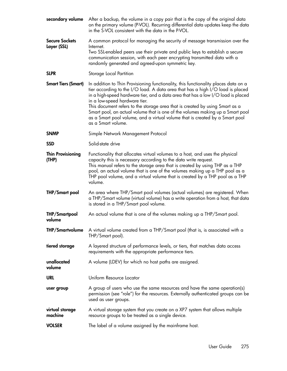 HP XP Array Manager Software User Manual | Page 275 / 282