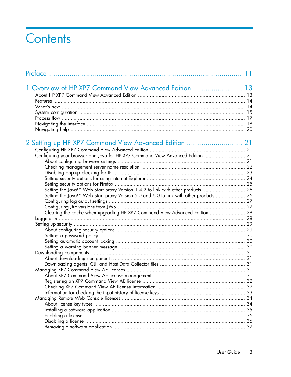 HP XP Array Manager Software User Manual | Page 3 / 282