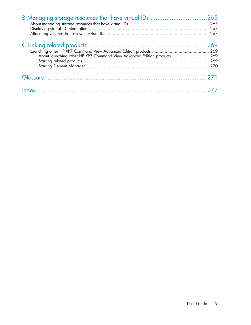 HP XP Array Manager Software User Manual | Page 9 / 282