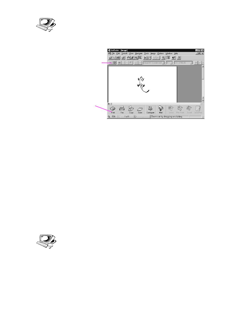 Working with scanned items in the viewer, Saving scanned items | HP LaserJet 3100 All-in-One Printer series User Manual | Page 127 / 286