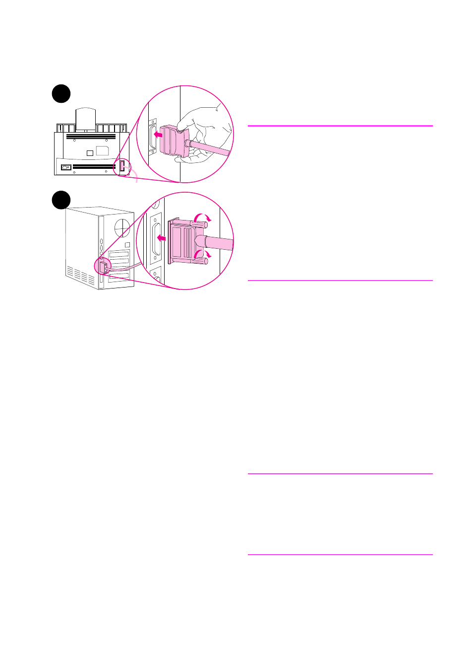 Connecting the parallel cable | HP LaserJet 3100 All-in-One Printer series User Manual | Page 24 / 286