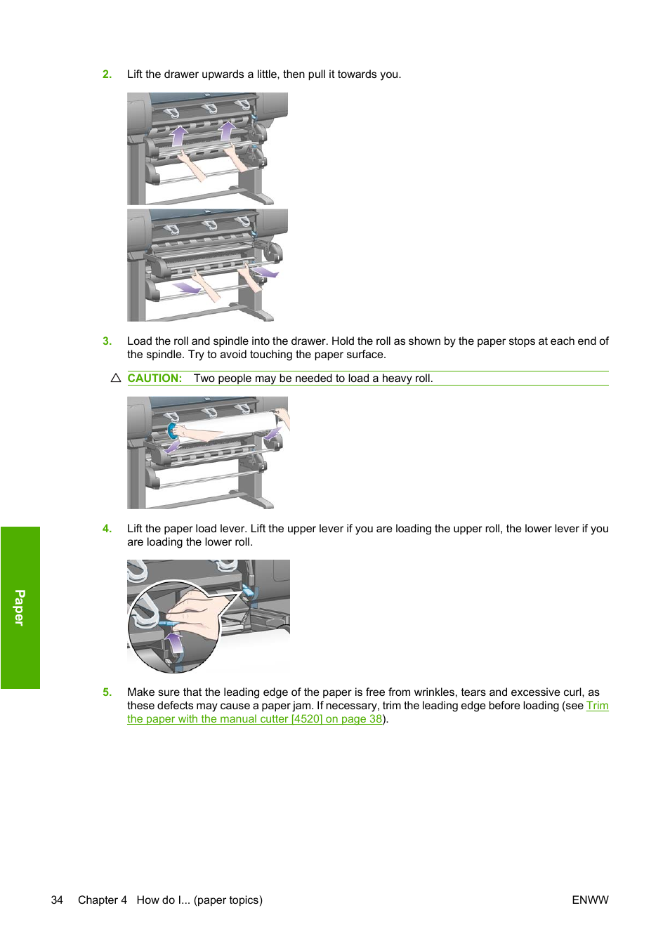 HP Designjet 4520 Printer series User Manual | Page 44 / 235
