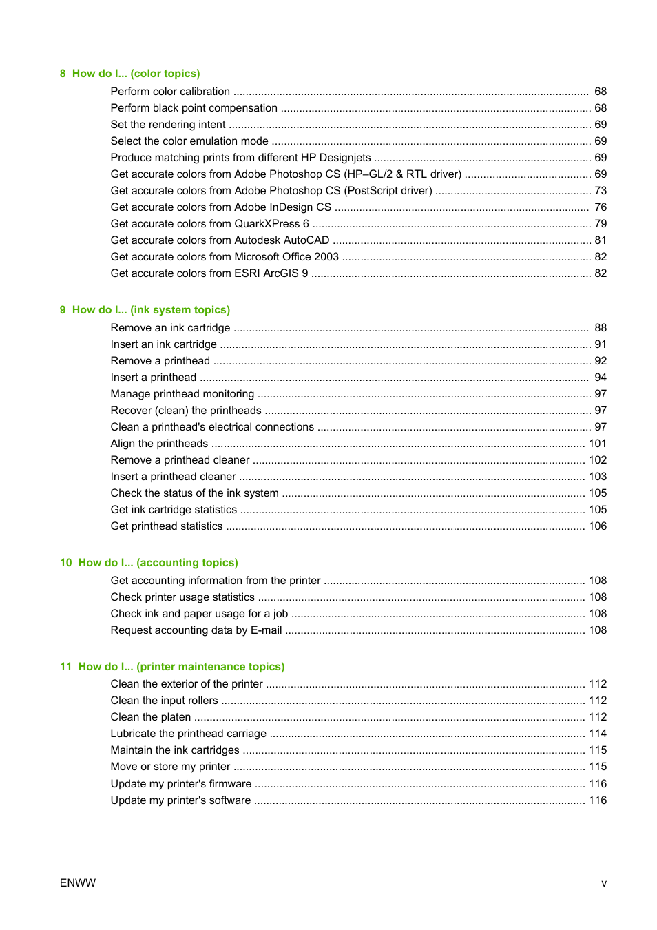 HP Designjet 4520 Printer series User Manual | Page 5 / 235