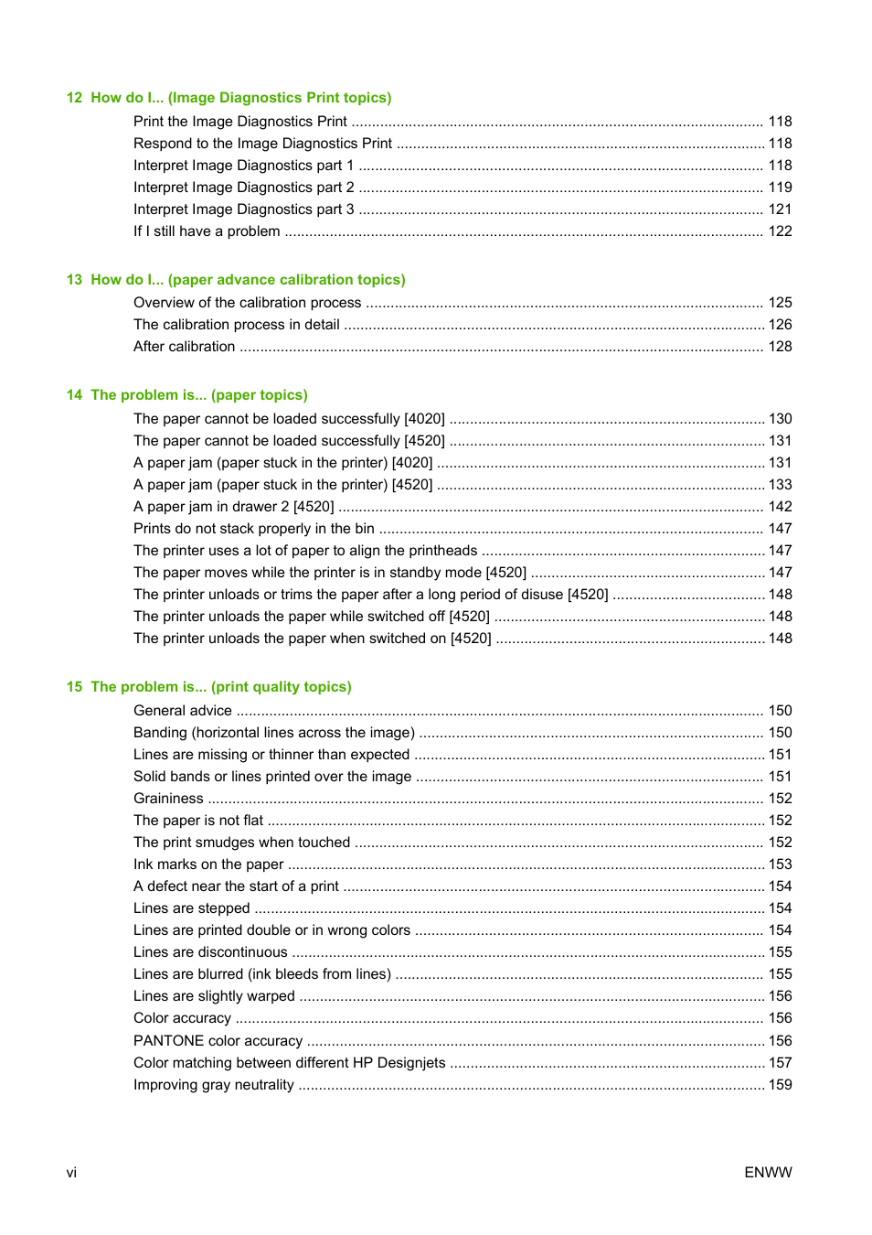 HP Designjet 4520 Printer series User Manual | Page 6 / 235