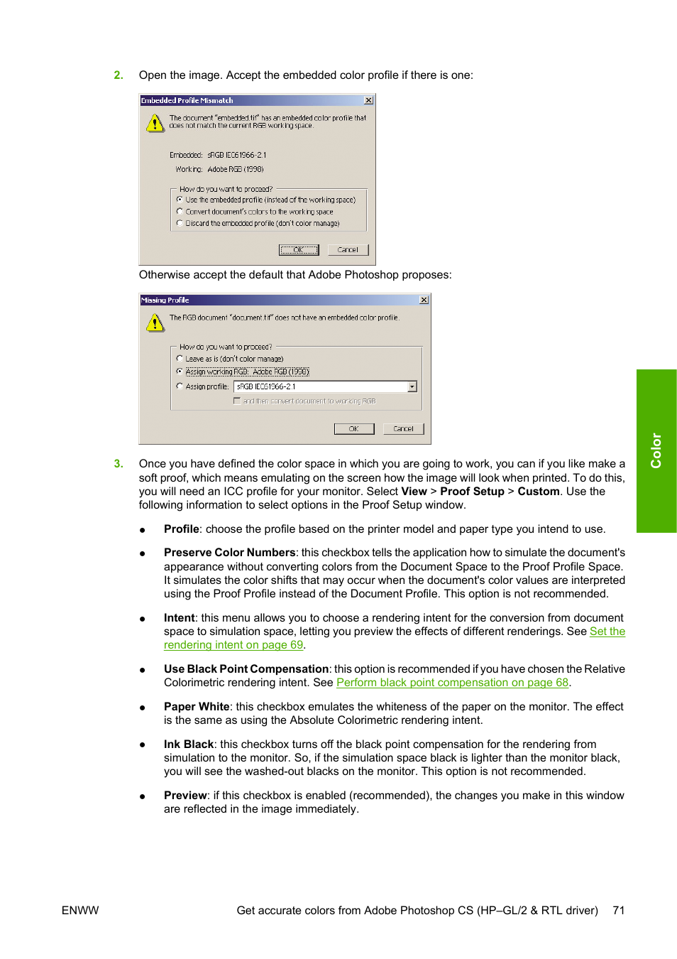 HP Designjet 4520 Printer series User Manual | Page 81 / 235