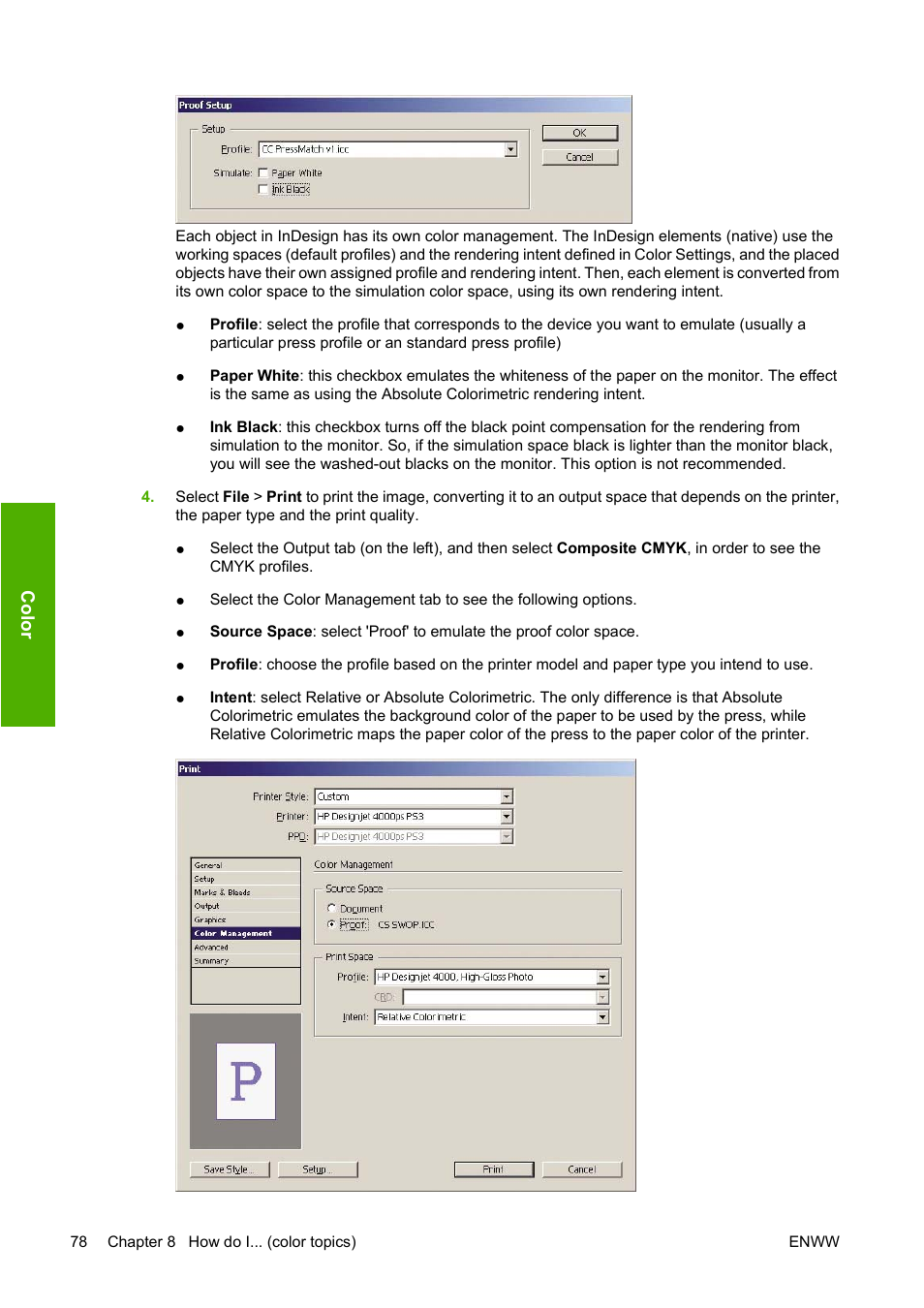 HP Designjet 4520 Printer series User Manual | Page 88 / 235