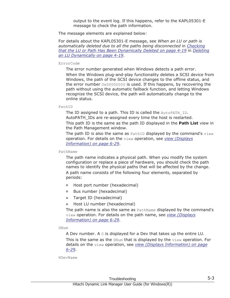 HP Hitachi Dynamic Link Manager Software User Manual | Page 183 / 422
