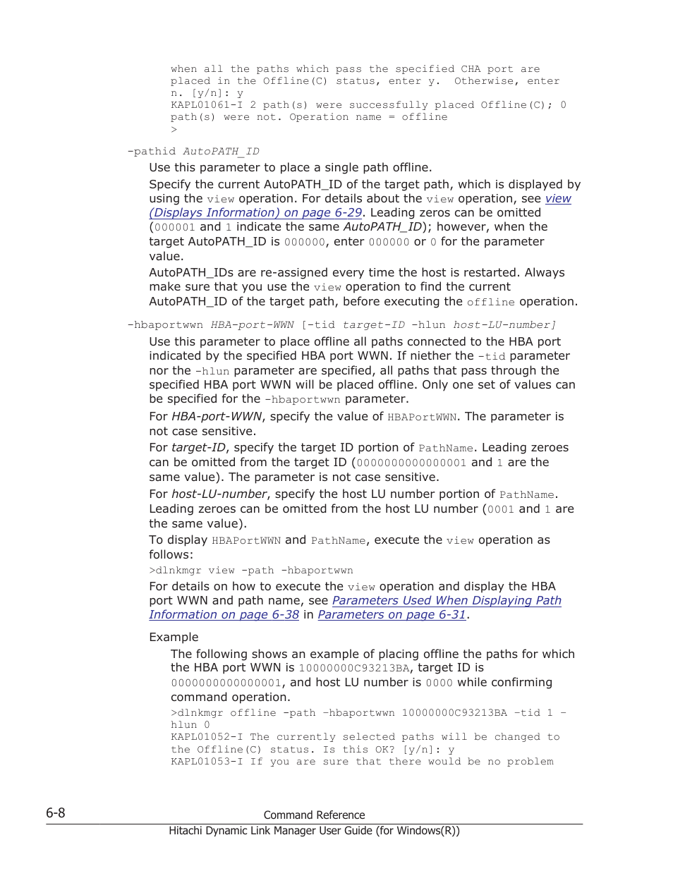 HP Hitachi Dynamic Link Manager Software User Manual | Page 196 / 422