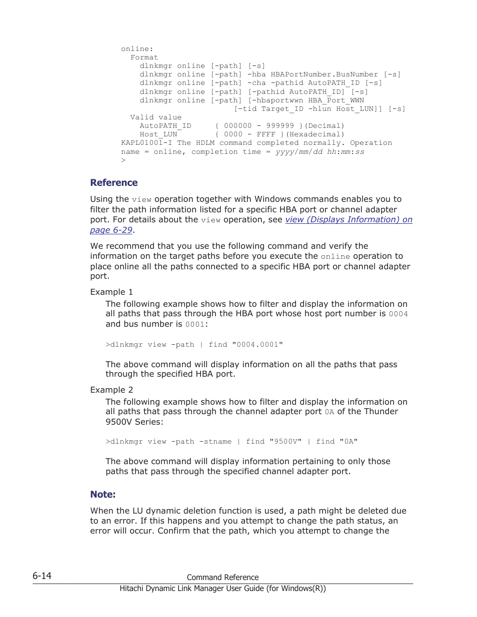 HP Hitachi Dynamic Link Manager Software User Manual | Page 202 / 422