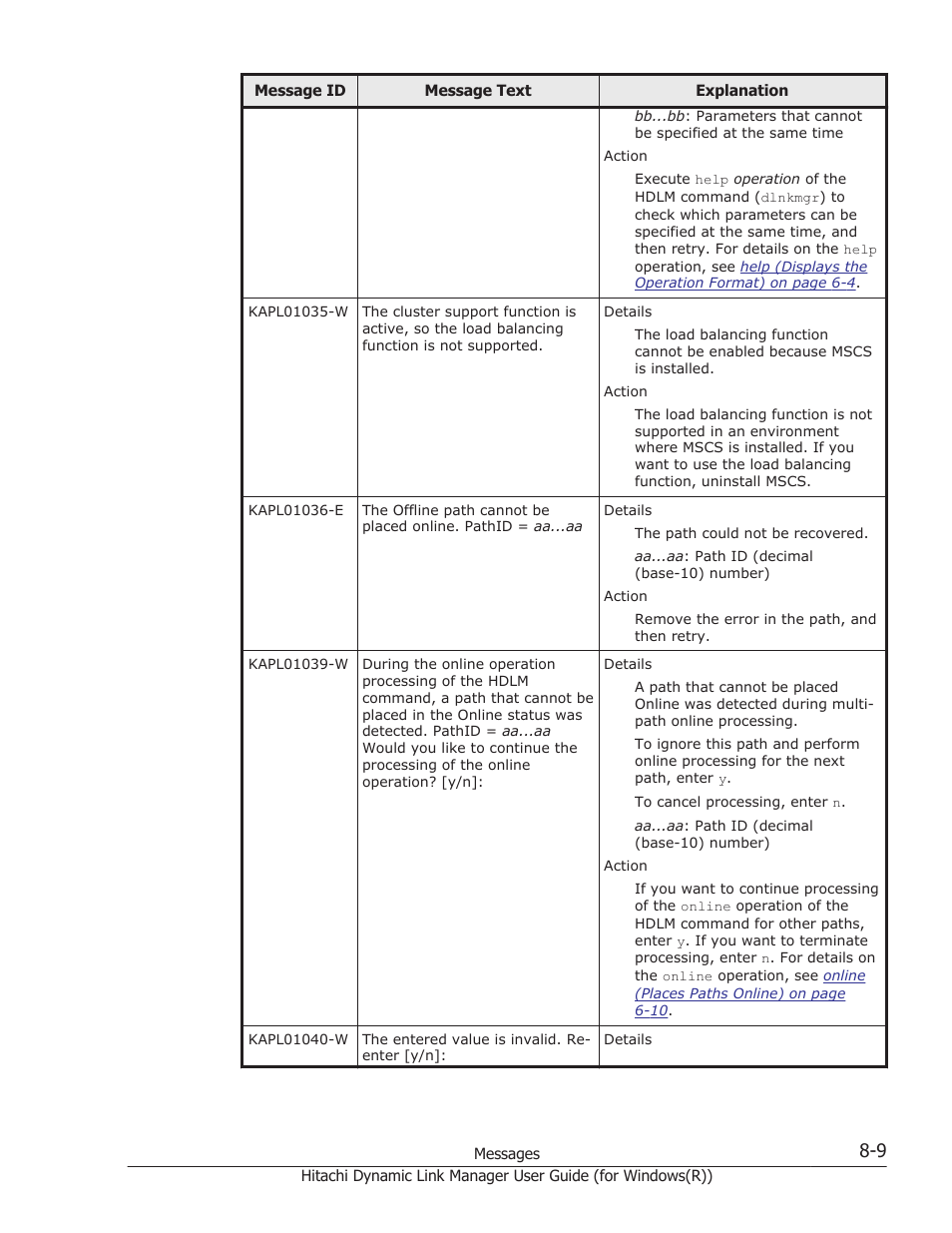 HP Hitachi Dynamic Link Manager Software User Manual | Page 291 / 422