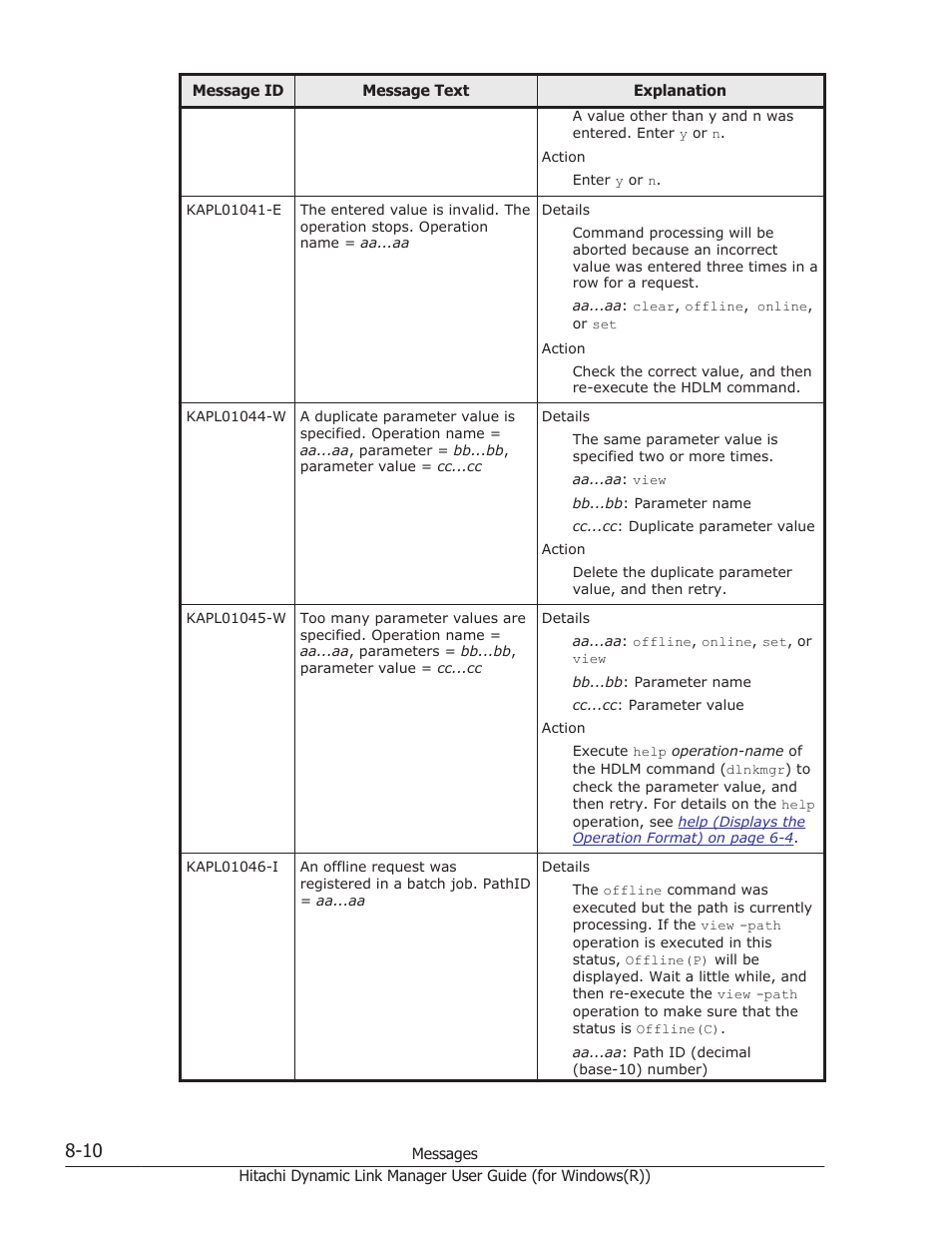 HP Hitachi Dynamic Link Manager Software User Manual | Page 292 / 422