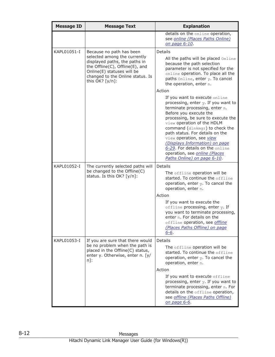 HP Hitachi Dynamic Link Manager Software User Manual | Page 294 / 422