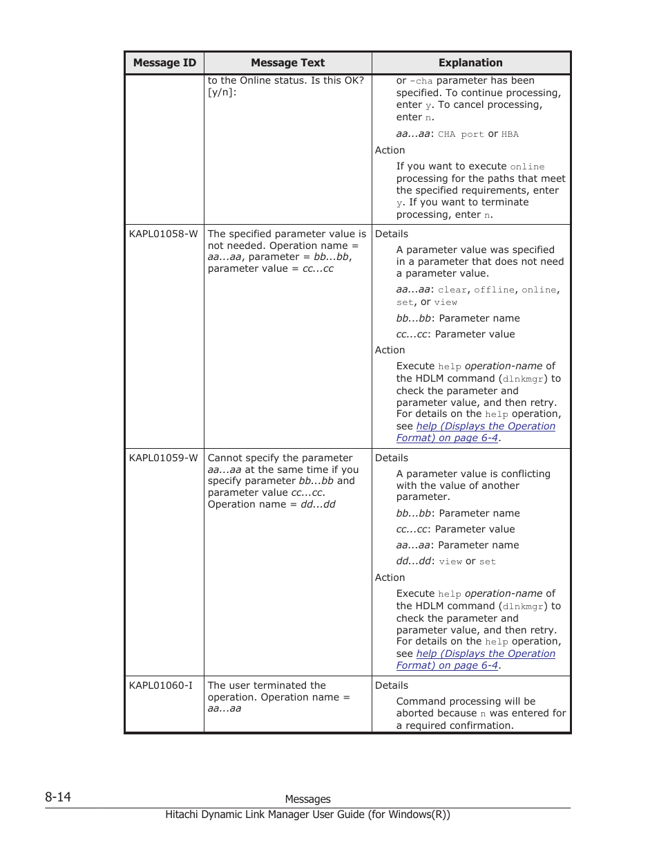 HP Hitachi Dynamic Link Manager Software User Manual | Page 296 / 422