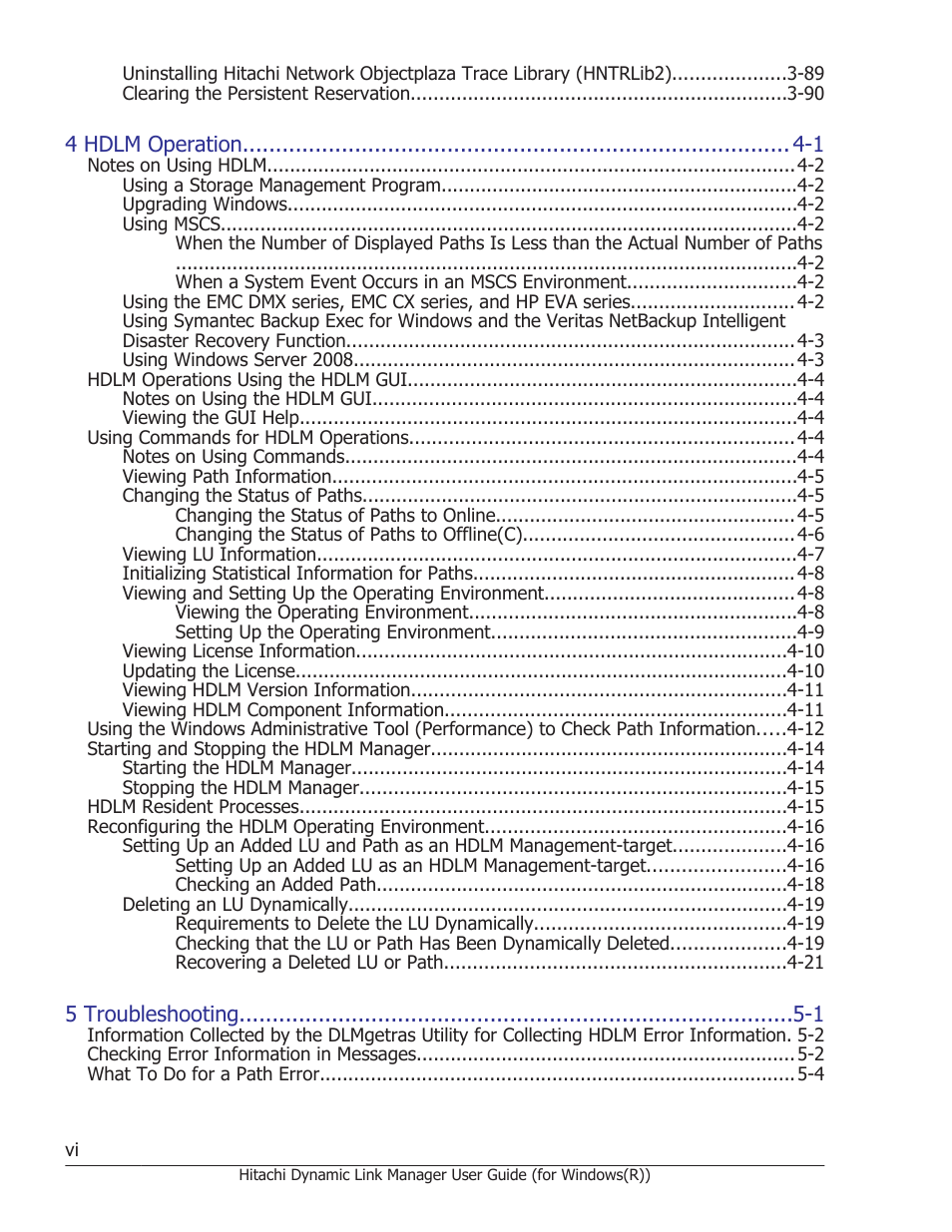 HP Hitachi Dynamic Link Manager Software User Manual | Page 6 / 422
