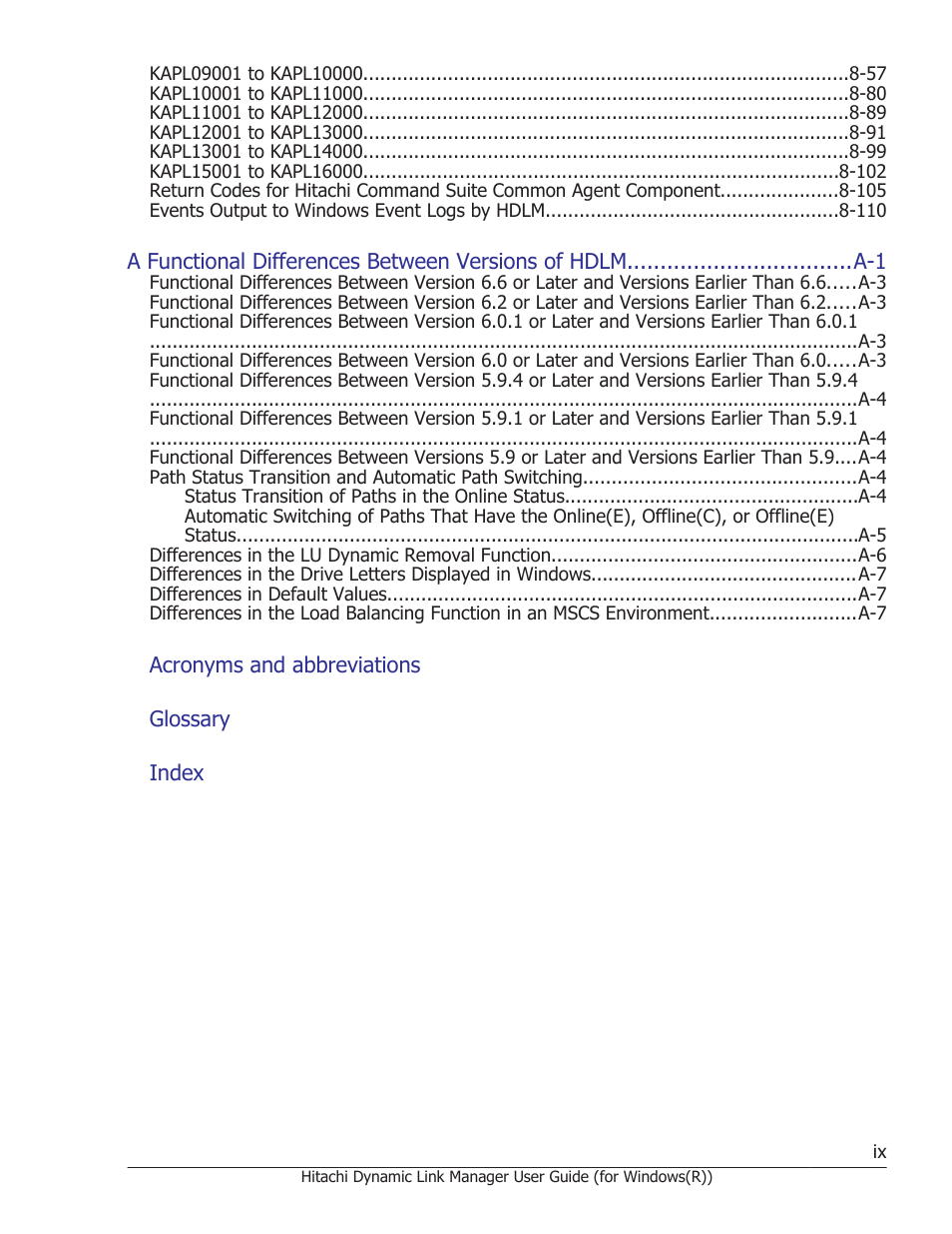 HP Hitachi Dynamic Link Manager Software User Manual | Page 9 / 422