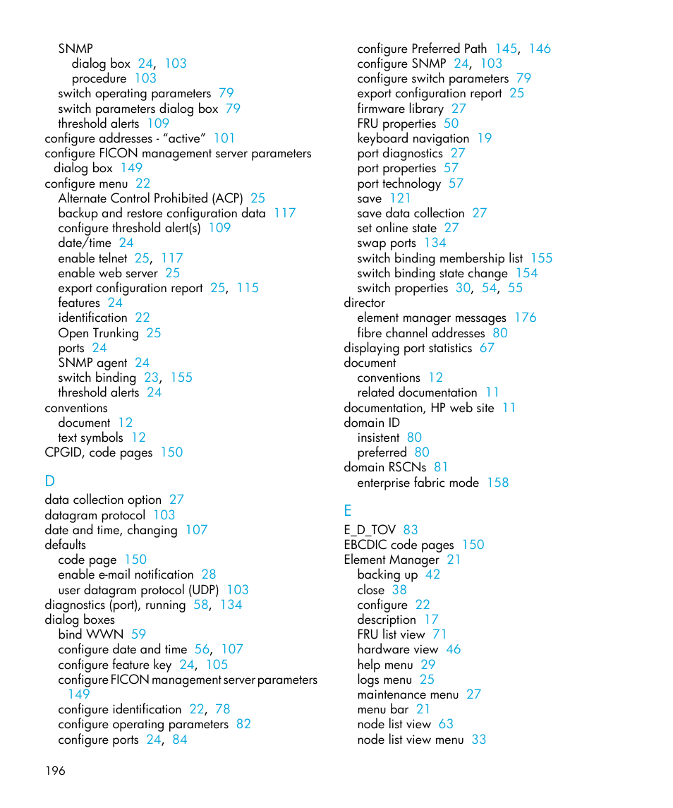 HP StorageWorks 2.32 Edge Switch User Manual | Page 196 / 202