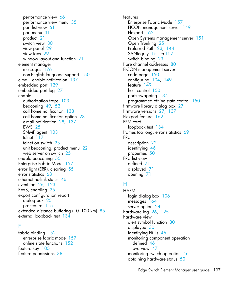 HP StorageWorks 2.32 Edge Switch User Manual | Page 197 / 202