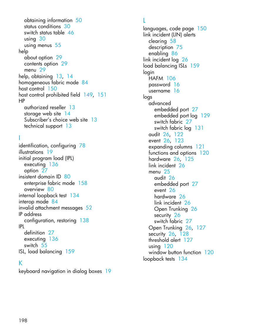 HP StorageWorks 2.32 Edge Switch User Manual | Page 198 / 202