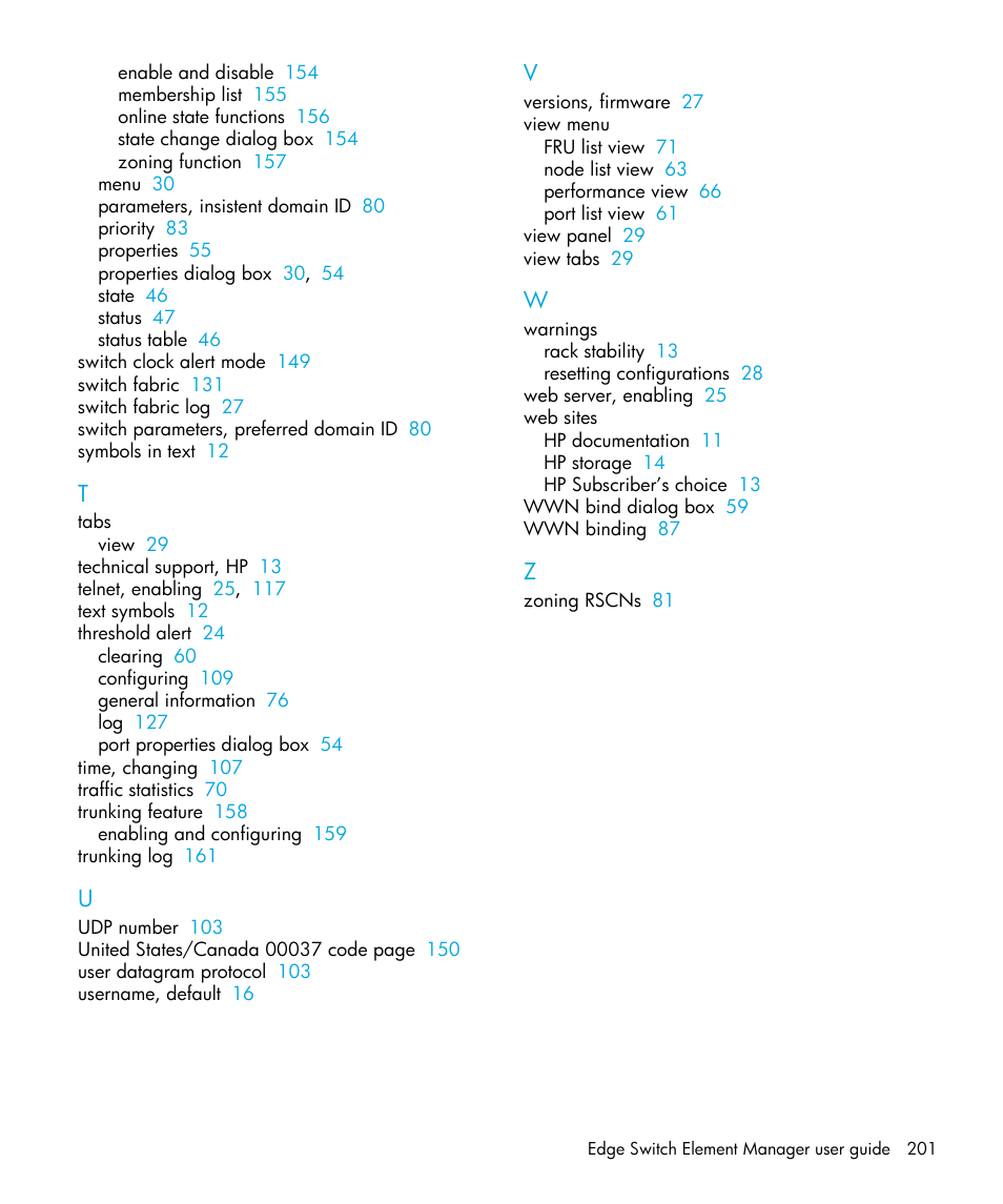 HP StorageWorks 2.32 Edge Switch User Manual | Page 201 / 202