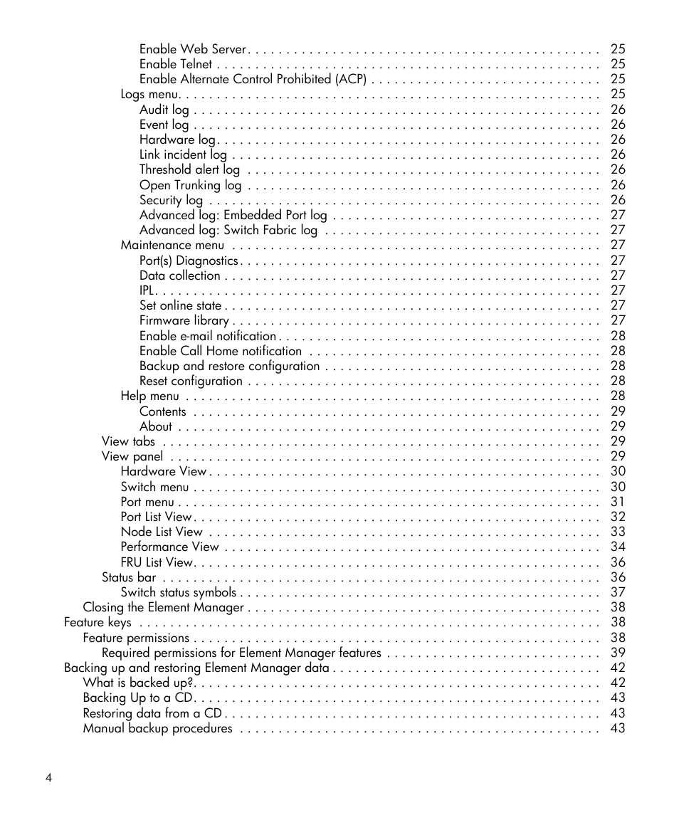 HP StorageWorks 2.32 Edge Switch User Manual | Page 4 / 202