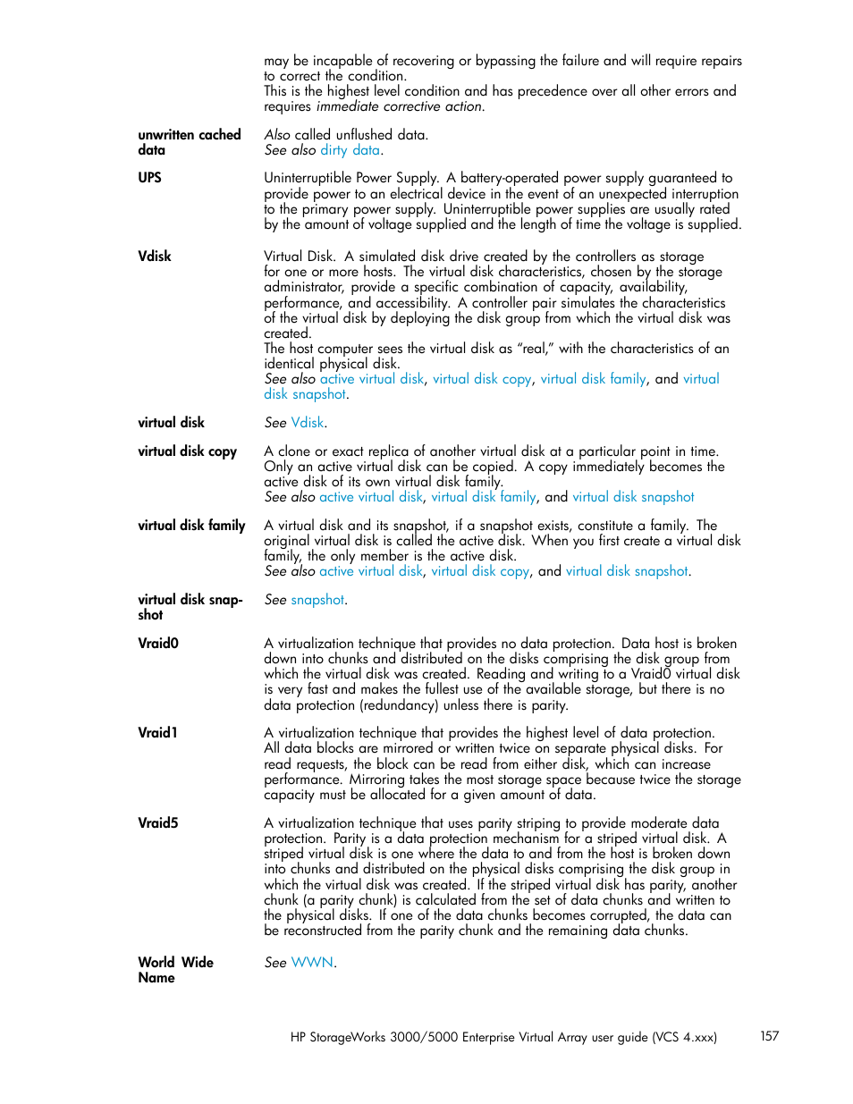 Virtual disk,virtual disk copy,virtual disk family, Virtual disk copy, Virtual disk family | HP 3000 Enterprise Virtual Array User Manual | Page 157 / 165