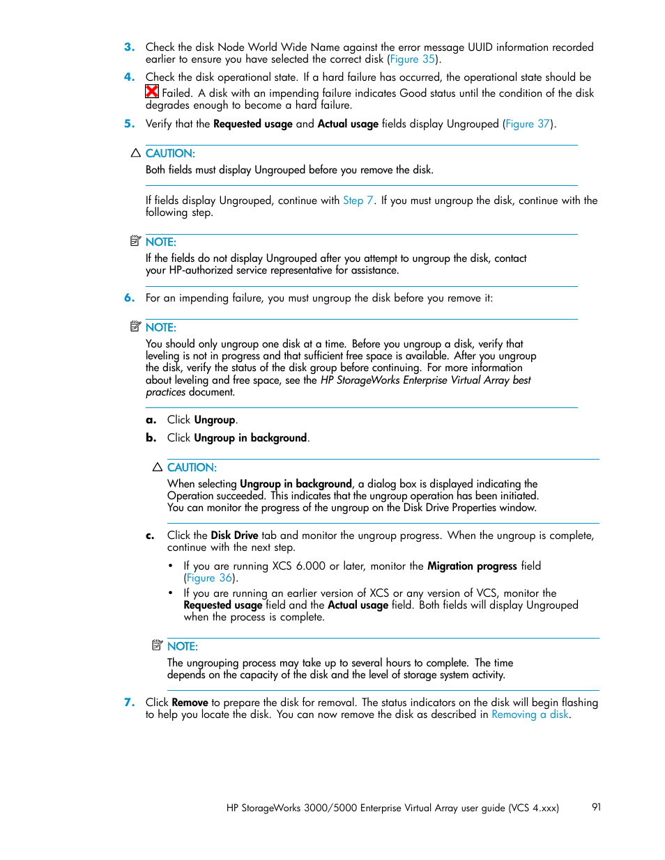 HP 3000 Enterprise Virtual Array User Manual | Page 91 / 165