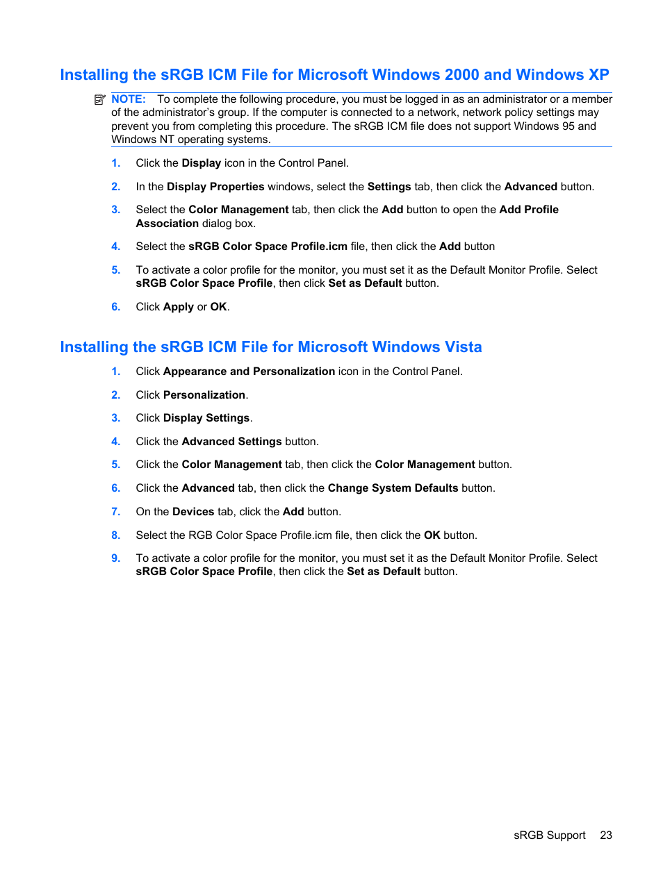 HP Compaq LE1711 17-inch LCD Monitor User Manual | Page 31 / 44