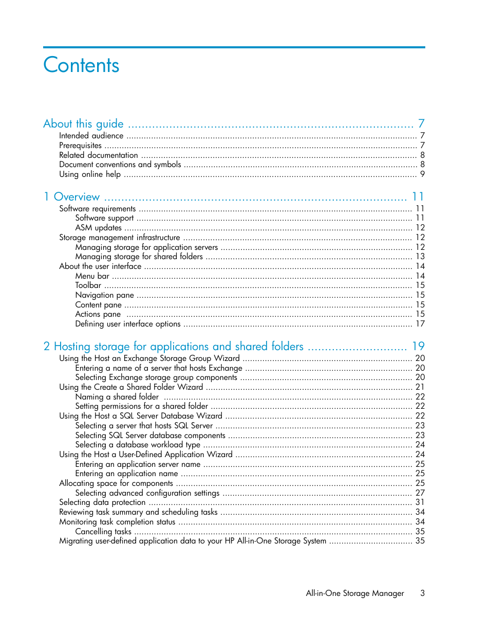 HP StorageWorks All-in-One SB600c Storage Blade User Manual | Page 3 / 72