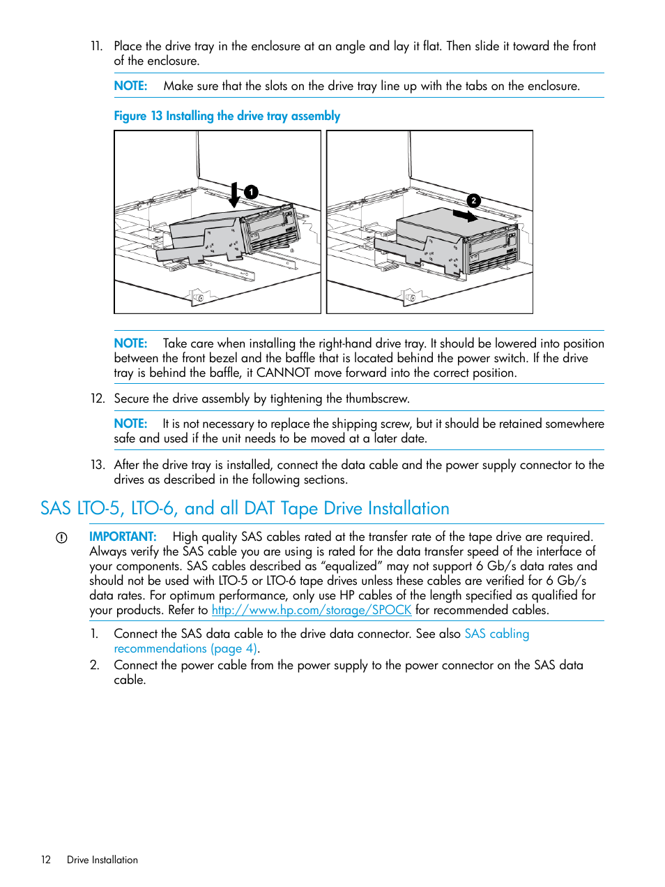 HP StoreEver Rack-mount Kits User Manual | Page 12 / 26